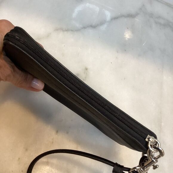 Karl Lagerfeld Leather Pouch Wristlet NWOT - Picture 8 of 10
